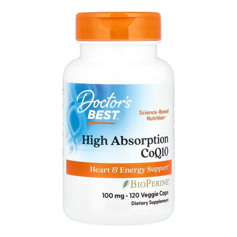 Doctor's Best High Absorption CoQ10 with BioPerine, 100mg Capsules 120 vcaps