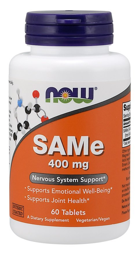 NOW Foods SAMe 400mg For Emotional Well-Being and Joint Health 60 Tabs