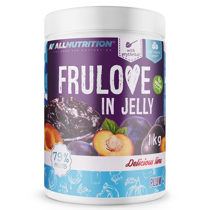 Allnutrition Frulove In Jelly Plum Sugar Free Plums in Jelly As a Dessert Topping 1000g