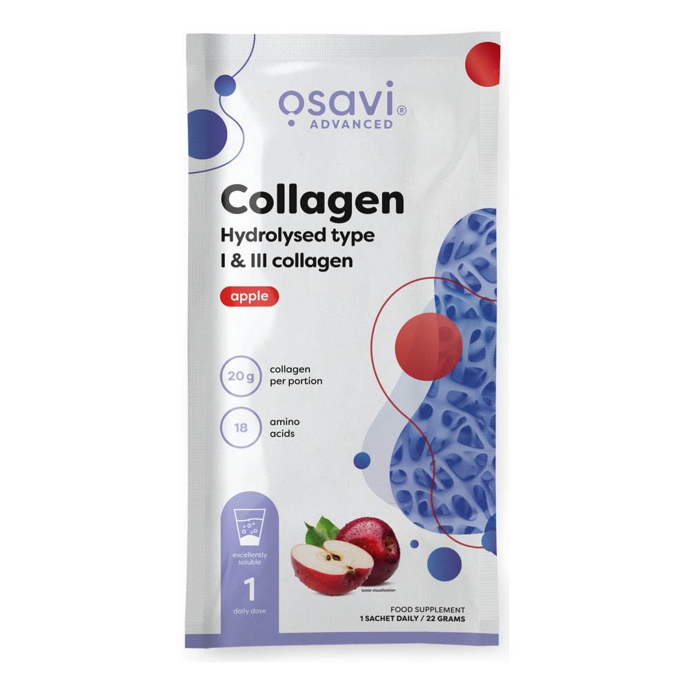 Collagen Hydrolysed Type I & III, Apple - 22g (1 serving)