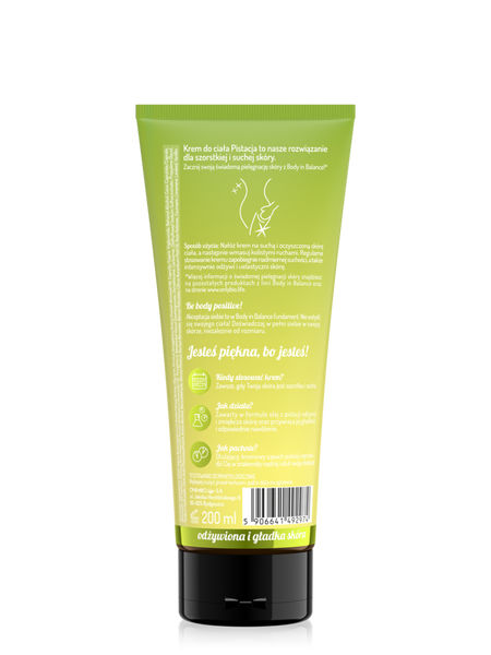 OnlyBio Body in Balance Moisturizing Body Cream for Dry Skin Pistachio 200ml
