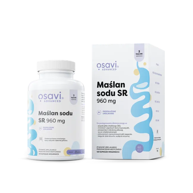 Osavi Sodium butyrate SR 960mg 120 vegan caps for gut health support