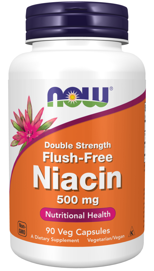 Now Foods Niacin Flush-Free 500mg Double Strength 90 Kapsułek