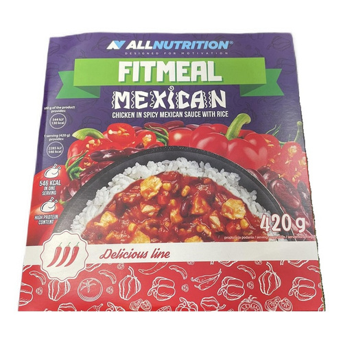 Allnutrition Delicious Line Fitmeal Mexican Kurczak z Ryżem w Ostrym Sosie Meksykańskim 420g