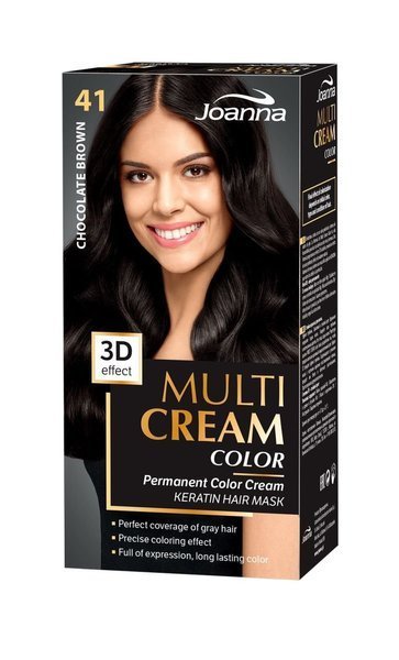 Joanna Multi Color Cream 3D Effect Hair Dye No. 41 Chocolate Brown 1 Piece