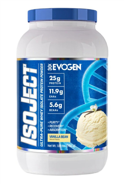 Evogen IsoJect Izolat Białka Serwatkowego Waniliowy Na Budowę Masy Mięśniowej i Regenerację 750g
