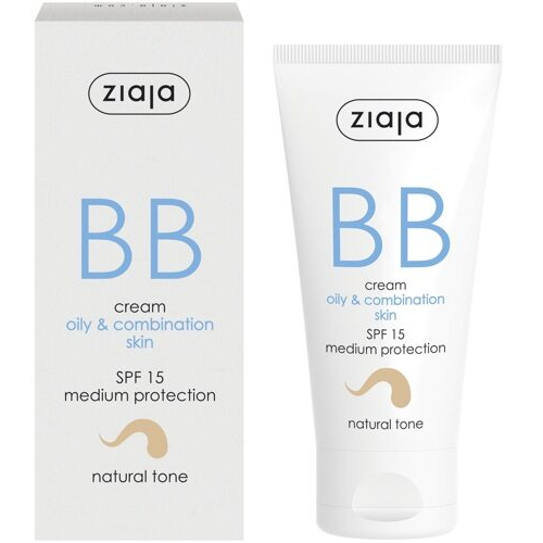 Ziaja BB Creamf for Imperfections Oily and Combination Skin Natural Tone SPF15 50ml