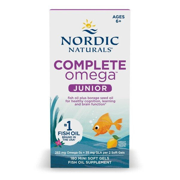 Nordic Naturals Complete Omega Junior For a Healthy Nervous System and Brain Function 180 Mini Softgels