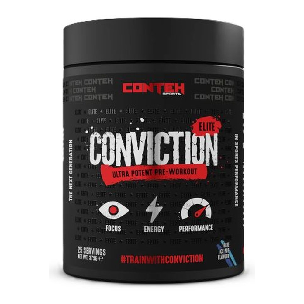 Conteh Sports Conviction Elite Pre-Workout Powder for Intense Energy and Focus 400g