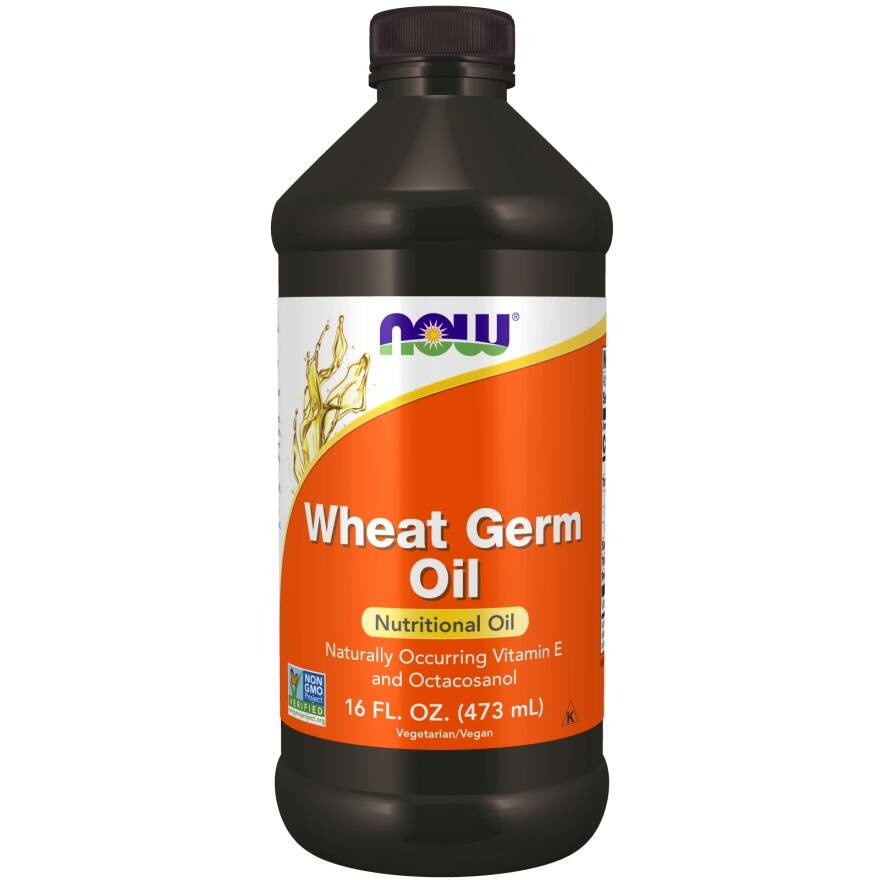 Now Foods Wheat Germ Oil Liquid Olej z Kiełków Pszenicy Wspiera Układ Nerwowy Łagodzi Stres 473ml