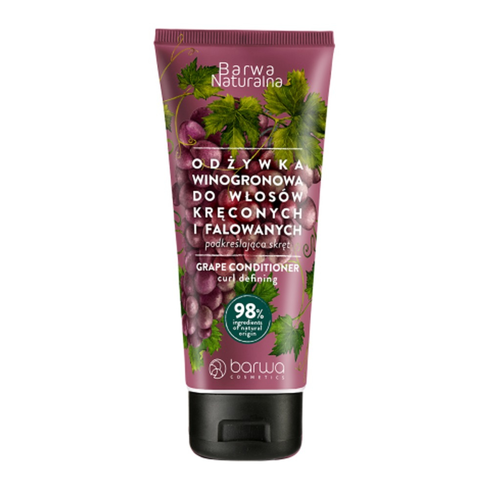 Barwa Naturalna Odżywka Winogronowa dla Włosów Kręconych i Falowanych 200ml