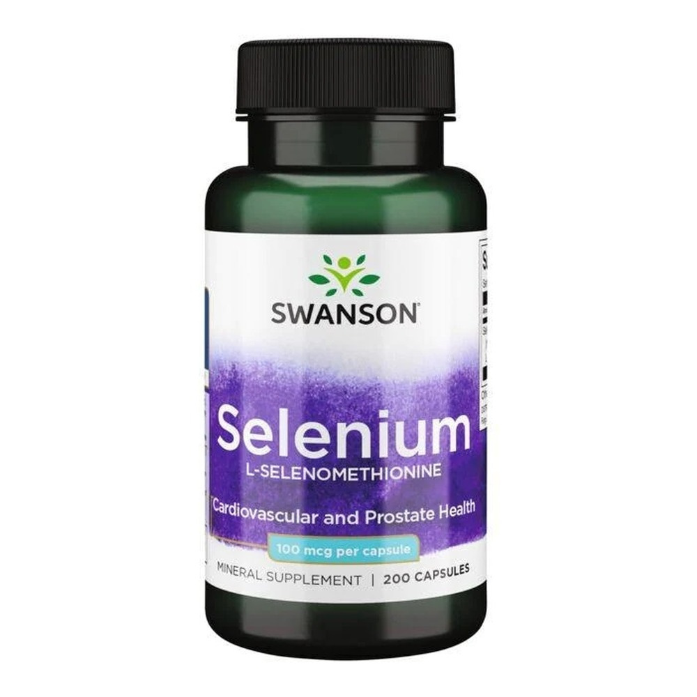 Swanson Selenium 100mcg Selen 200 Kapsułek