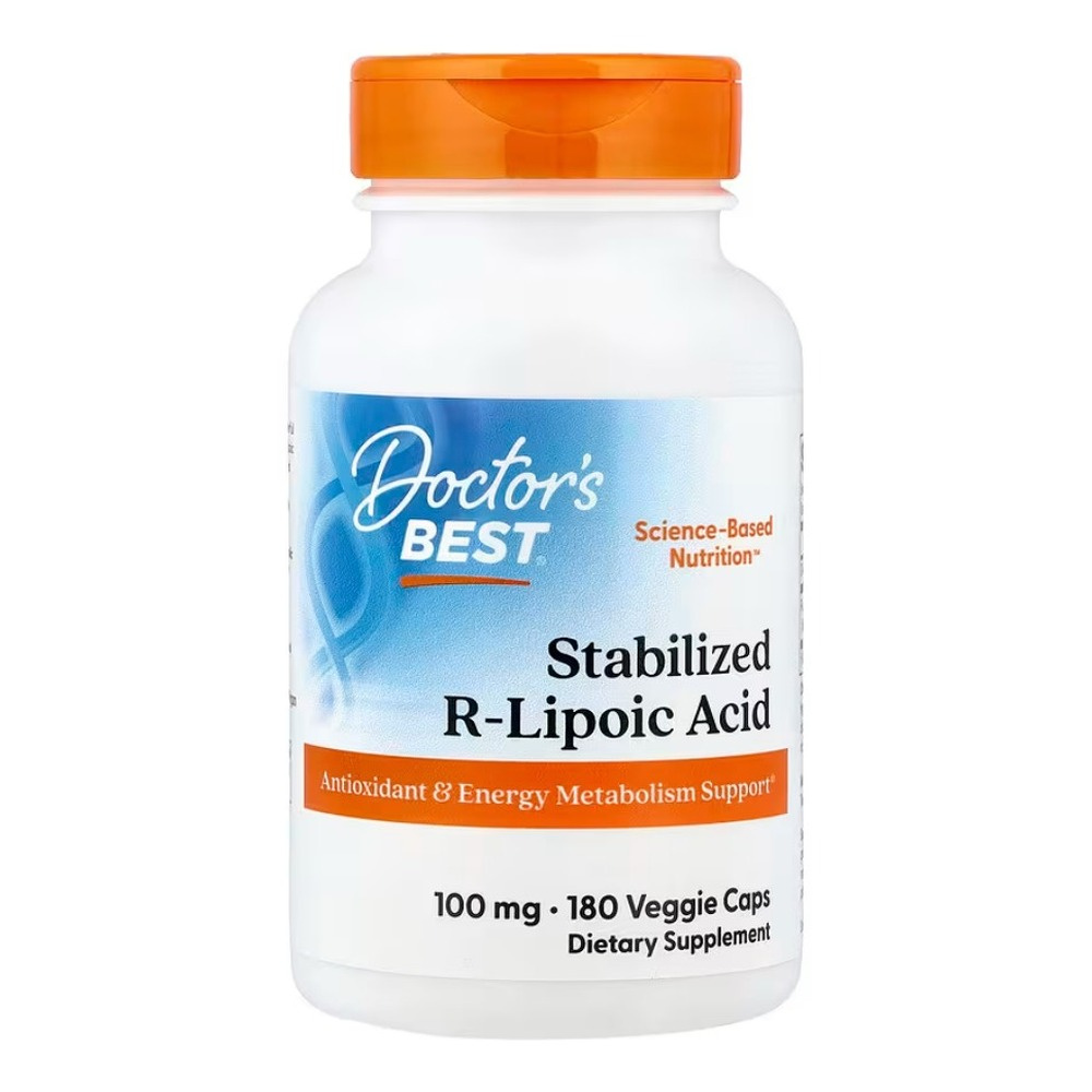 Doctor's Best Stabilizowany kwas R-liponowy, 100mg Kapsułki 180 kapsułek