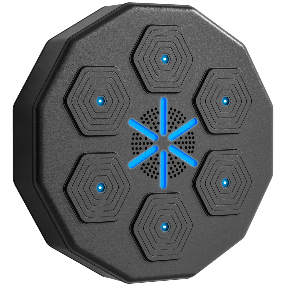 SPORTNOW Music Boxing Machine with Bluetooth Connection and LED Light Smart, Wall Mounted for Punching Beat Boxing Training
