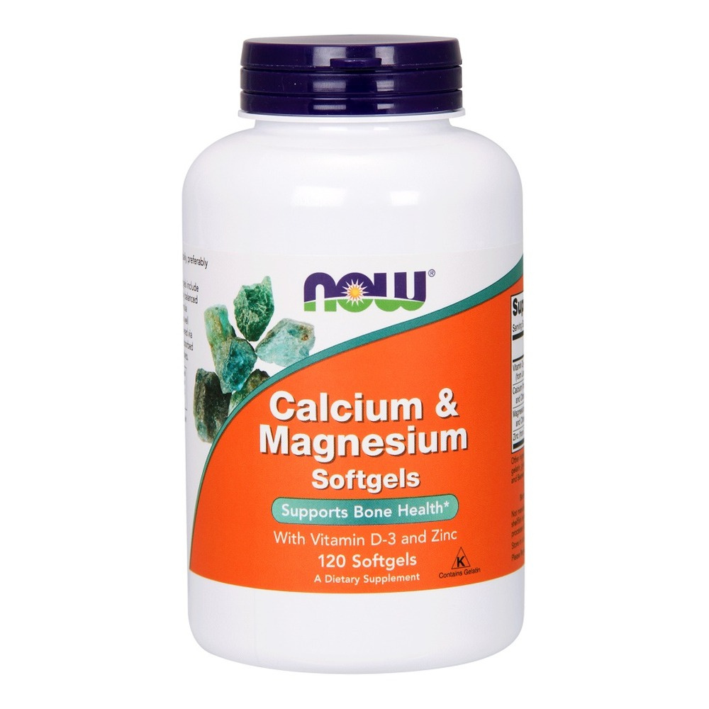 Now Foods Wapń Magnez Witamina D3 i Cynk 120 Kapsułek