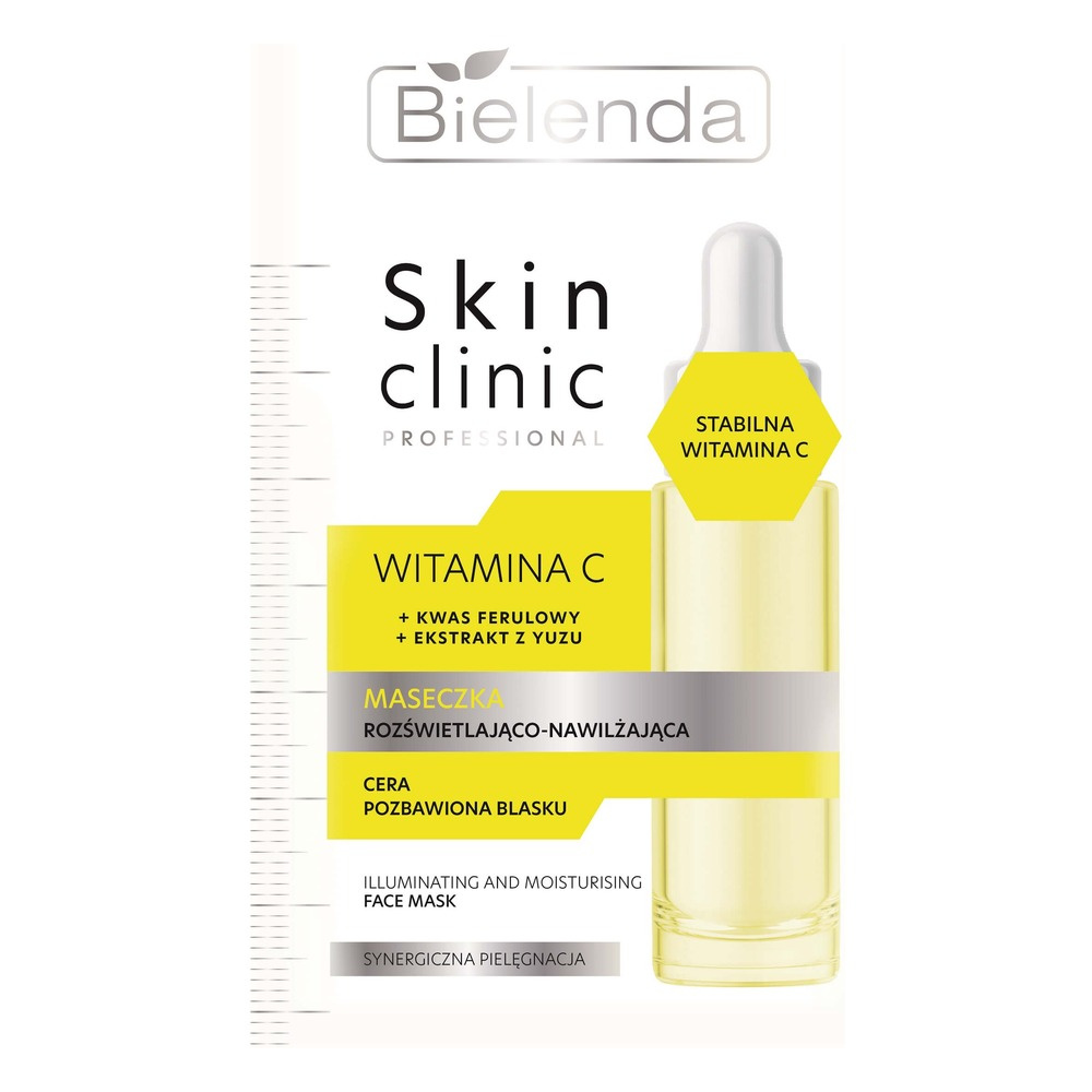 Bielenda Skin Clinic Professional Witamina C Maseczka Rozświetlająco-Nawilżająca dla Skóry Pozbawionej Blasku 8g
