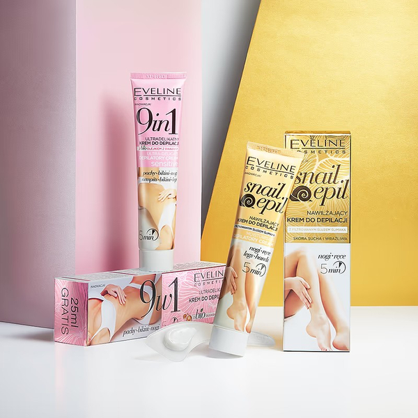 Eveline Sensitive 9in1 Ultradelikatny Krem do Depilacji z Bio Olejkiem z Bawełny 125ml