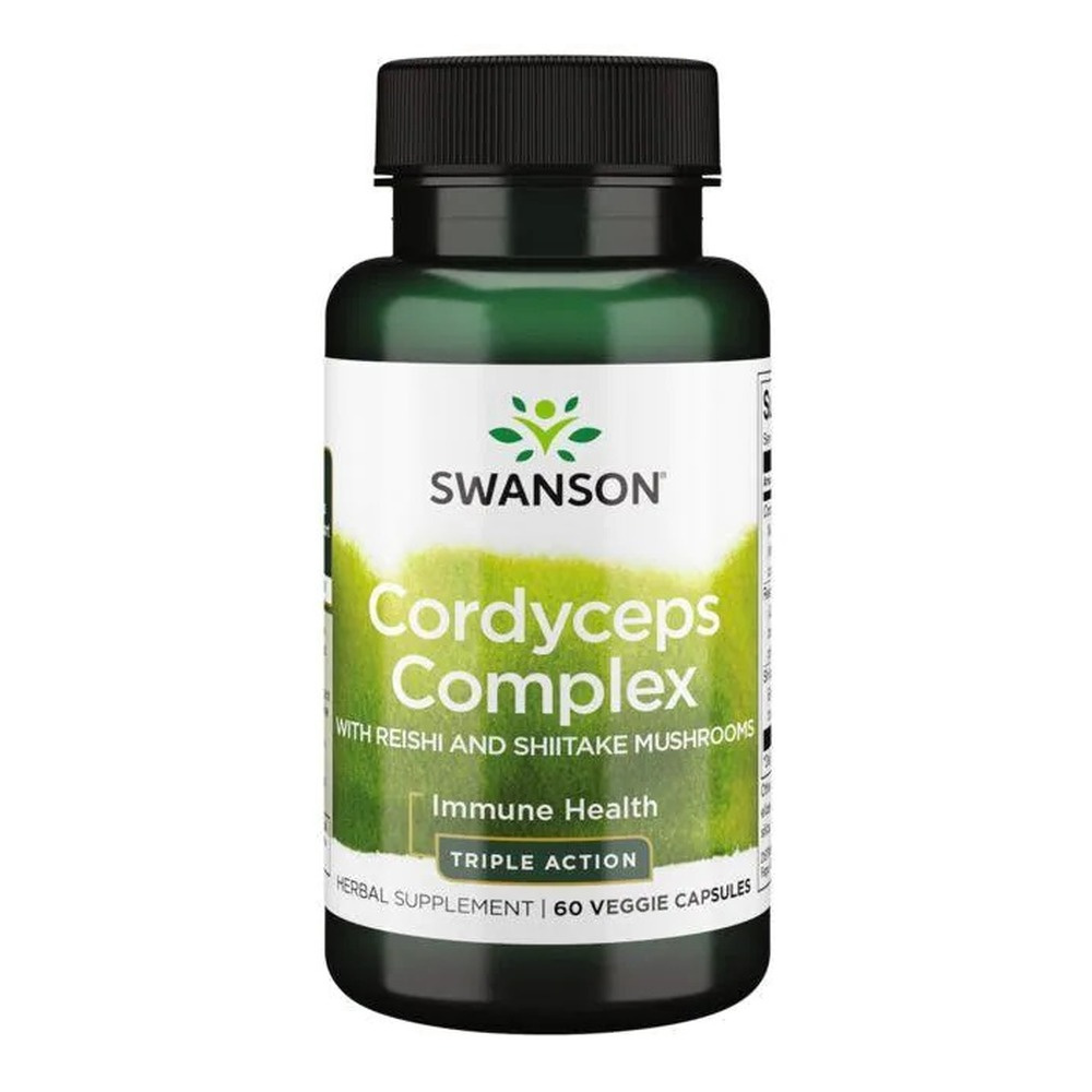 Swanson Cordyceps Complex with Reishi and Shiitake Mushrooms - 60 vcaps
