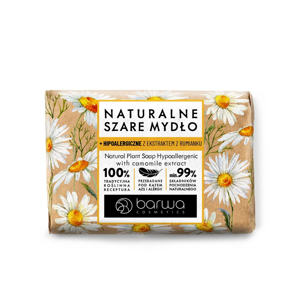 Barwa Naturalne Szare Mydło Hipoalergiczne z Ekstraktem z Rumianku 90g