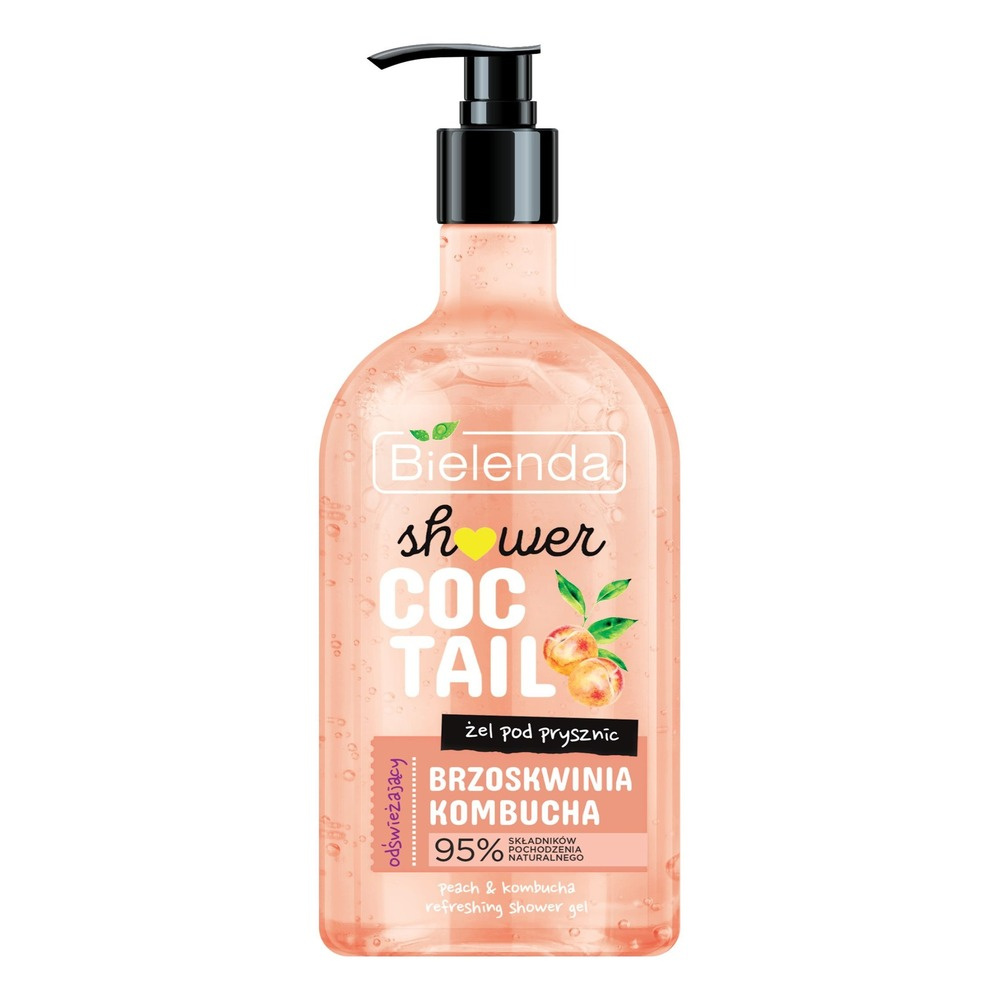 Bielenda Shower Coctail Wygładzający Żel pod Prysznic Brzoskwinia & Kombucha 400ml