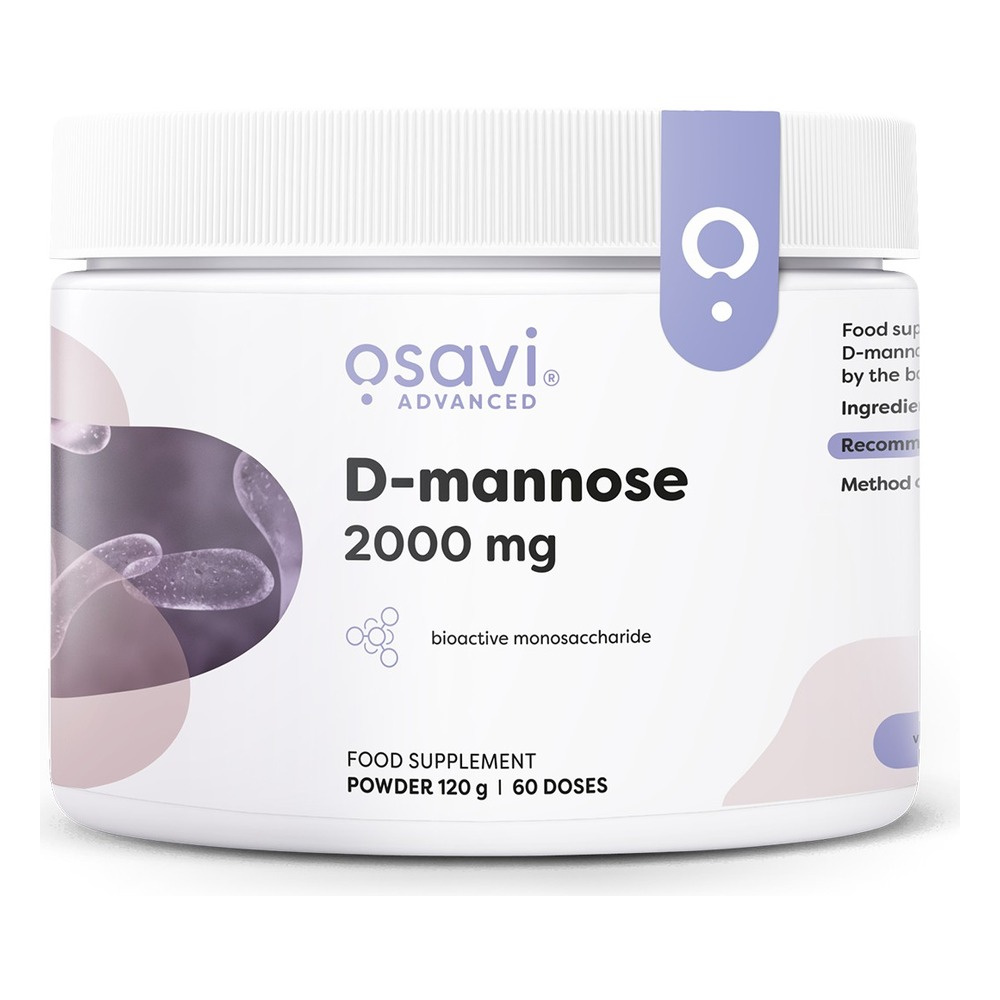 Osavi D-Mannoza w Proszku 2000mg na Zdrowie Układu Moczowego 120g