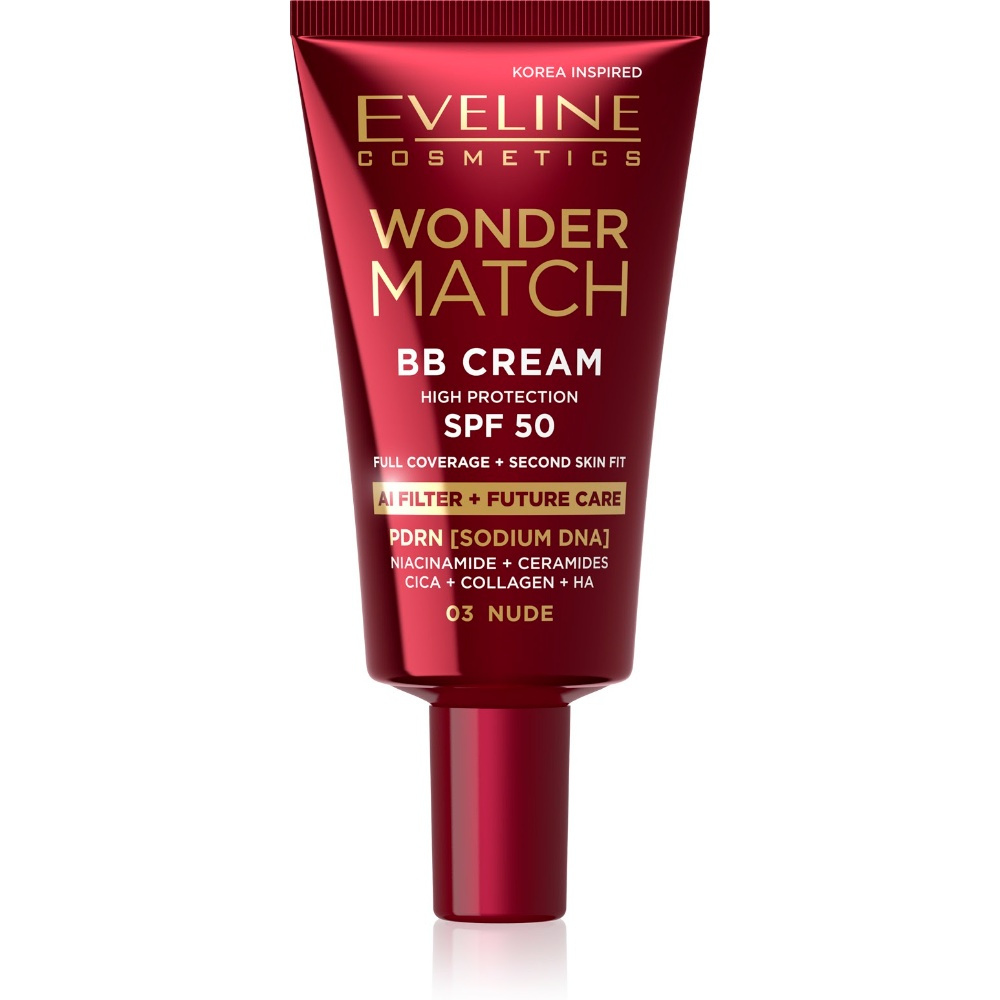 Eveline Wonder Match BB Cream krem BB wysoka ochrona SPF50 03 Nude 30 ml