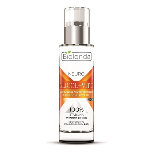 Bielenda Neuro Glicol Eksfoliujące Neuromimetyczne Serum Odmładzające na Noc z Witaminą C 30ml