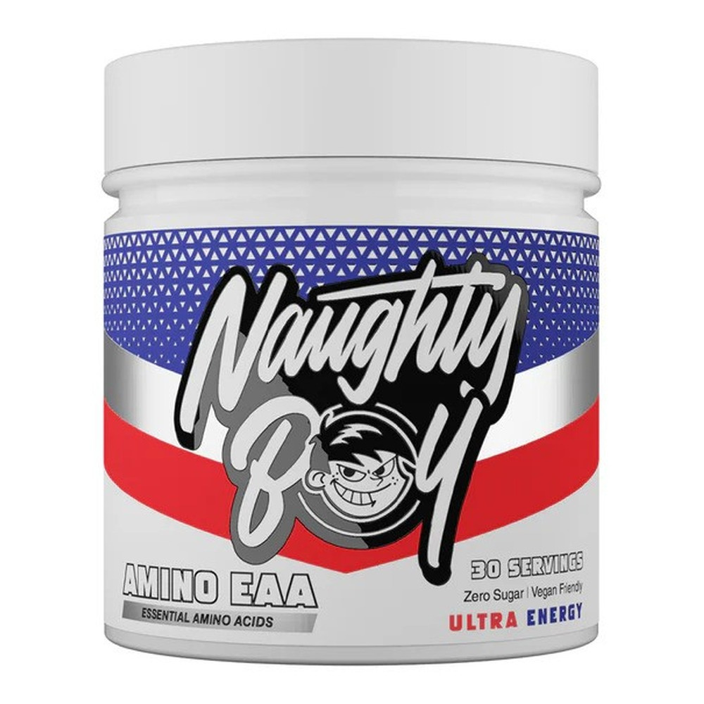 Naughty Boy Amino EAA Ultra Energy Aminokwasy EAA BCAA w Proszku na Regenerację Mięśni i Wytrzymałość 345g