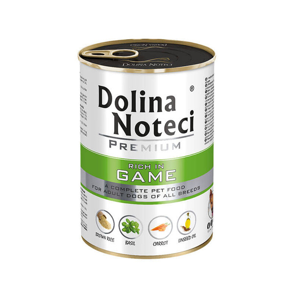 Dolina Noteci Premium Mokra Karma z Dziczyzną dla Dorosłych Psów Wszystkich Ras 400g