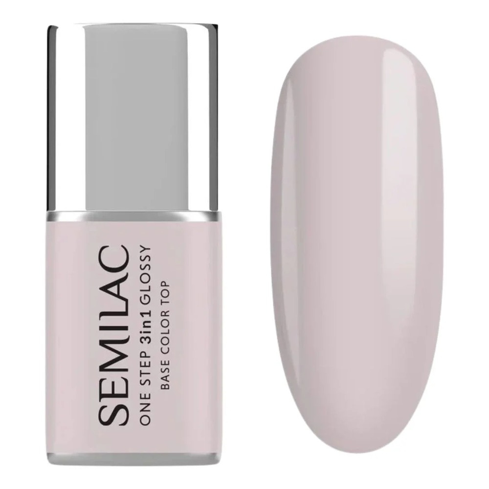 Semilac One Step 3in1 Hybrid Gel Polish S610 Barely Pink Glossy 7ml