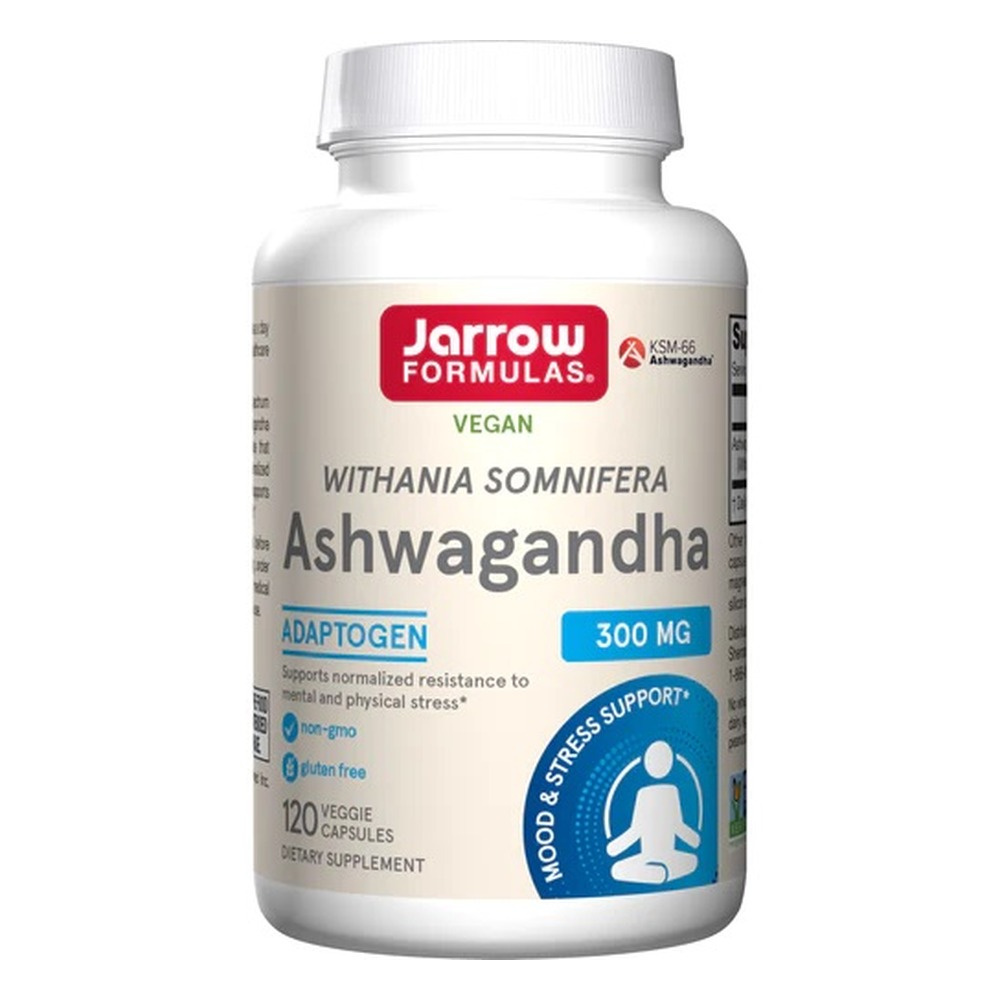 Jarrow Formulas Ashwagandha Root Extract for Stress Resistance and Cognitive Health 120 Vcaps