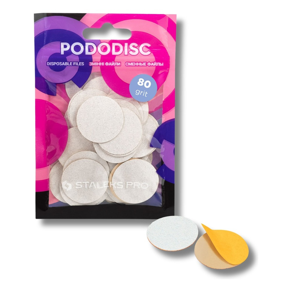 Staleks Pro Wymienne Pilniki Białe do Dysku do Pedicure PODODISC S EXPERT 50 Sztuk