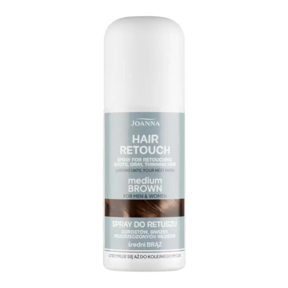 Joanna Hair Retouch Spray for Retouching Roots Grey Thinning Hair Medium Brown 75ml