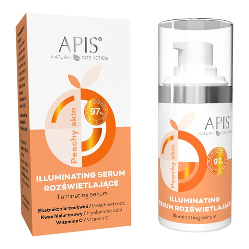 Apis Peachy Skin Illuminating Rozświetlające Serum do Twarzy dla Skóry Szarej 15ml