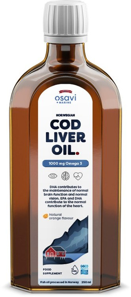 Osavi Tran Norweski 1000mg Omega 3 250ml Pomarańczowy na odporność i zdrowe kości