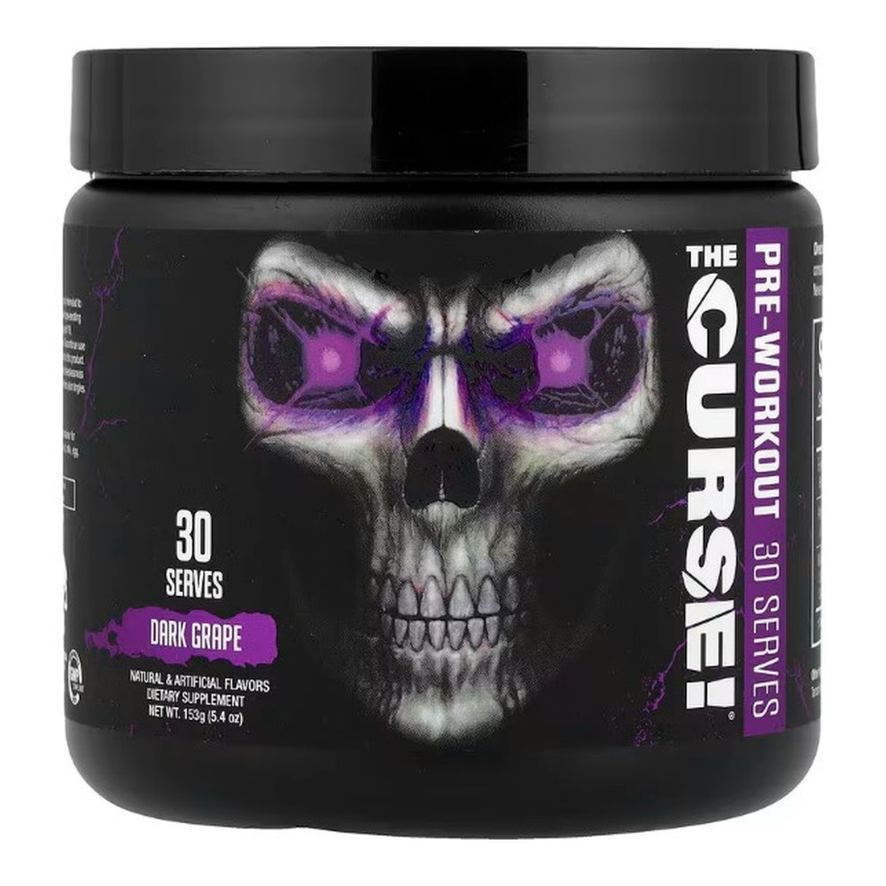 JNX Sports The Curse Pre-Workout Powder for Energy Focus and Muscle Pumps Dark Grape 150g
