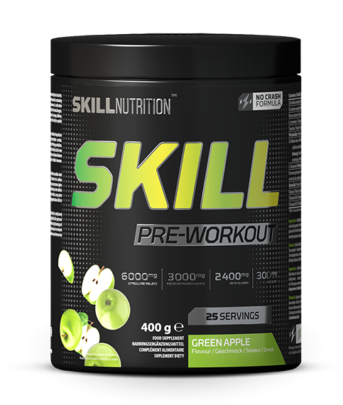 Skill Nutrition Skill Przedtreningówka Zielone Jabłko 400g wsparcie treningowe