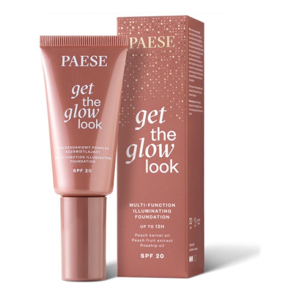 Paese Get The Glow Look Wielozadaniowy Podkład Rozświetlający Nr 3N Warm Beige SPF20 30ml