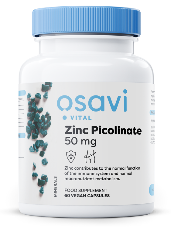 Osavi Zinc Picolinate 50mg 60 vegan caps for skin and hair