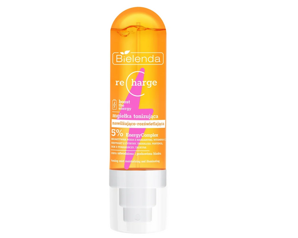 Bielenda Recharge Boost The Energy Moisturizing - Brightening Toning Mist for Dehydrated, Dull Skin 100ml