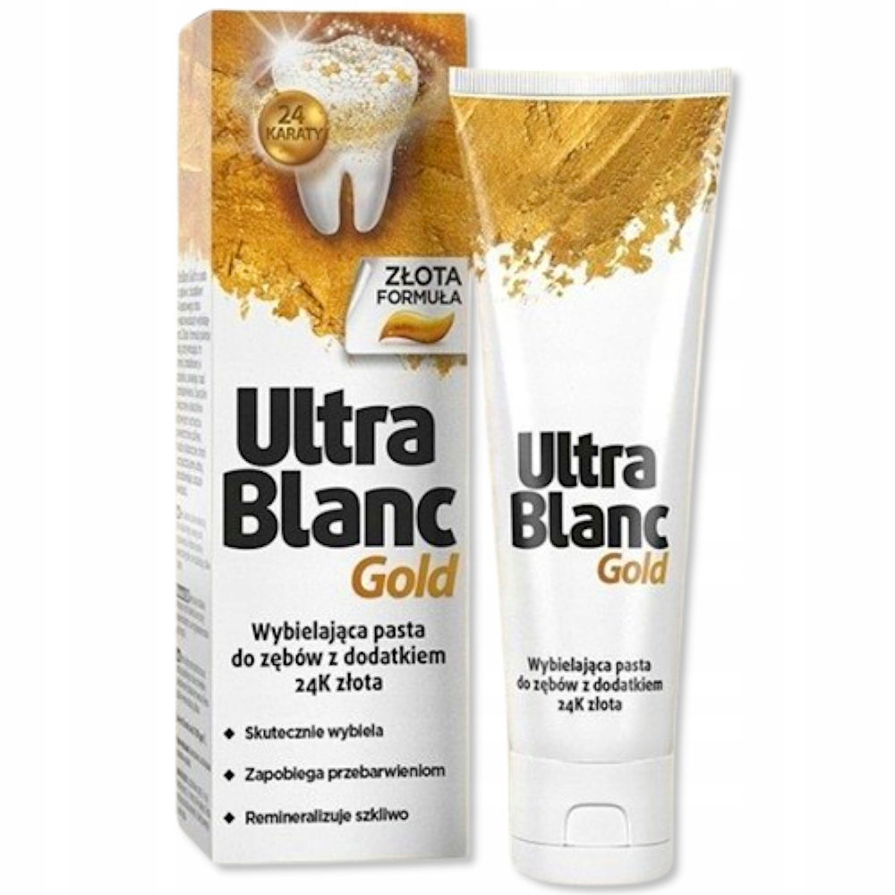 Ultrablanc Gold Wybielająca Pasta do Zębów z Dodatkiem 24 Karatowego Złota 75ml