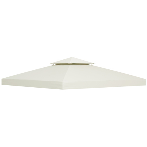 Outsunny 3 x 3 m Replacement Gazebo Canopy - Cream White
