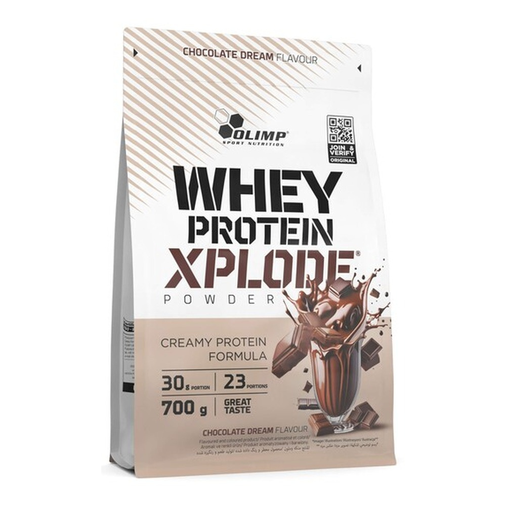 Olimp Nutrition Whey Protein Xplode a Protein Supplement in Chocolate Dream Flavour for Muscle Mass Growth 700g