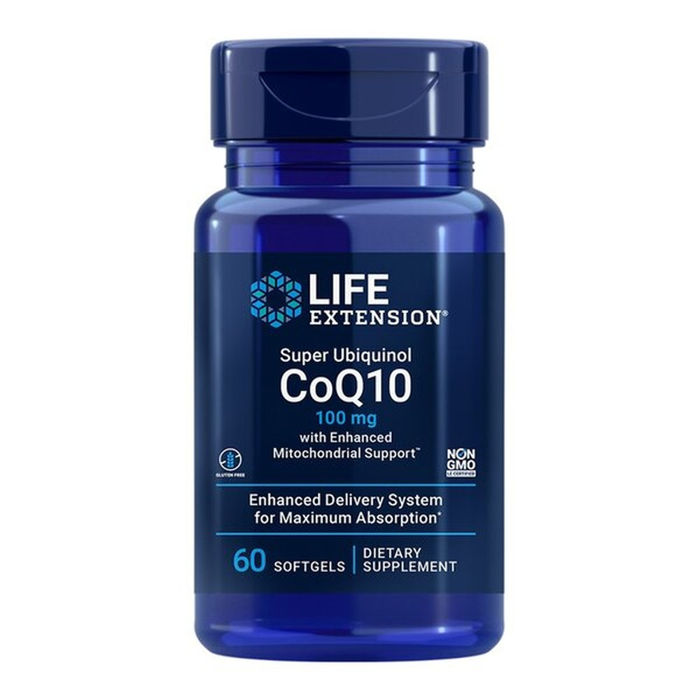 Life Extension Super Ubiquinol CoQ10 with Enhanced Mitochondrial Support 100mg 60 Softgels