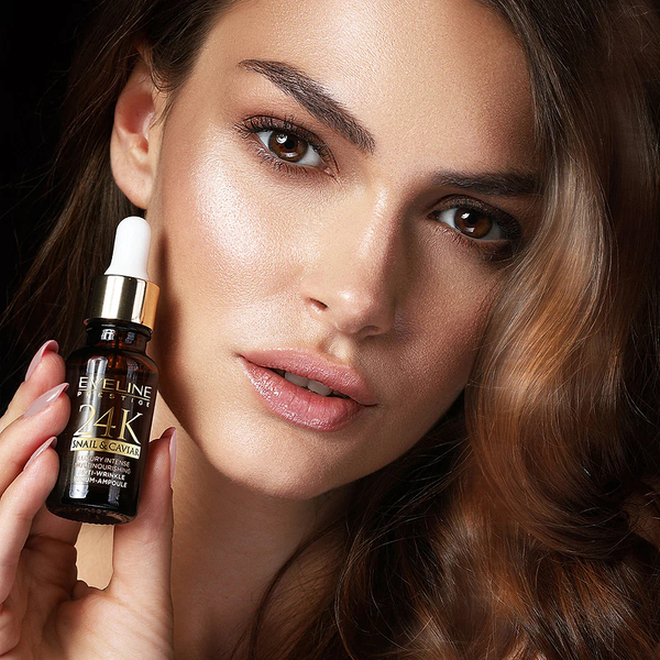 Eveline Prestige 24K Snail & Caviar Luksusowe Multiodżywcze Serum-Ampułka Przeciwzmarszczkowe 18ml