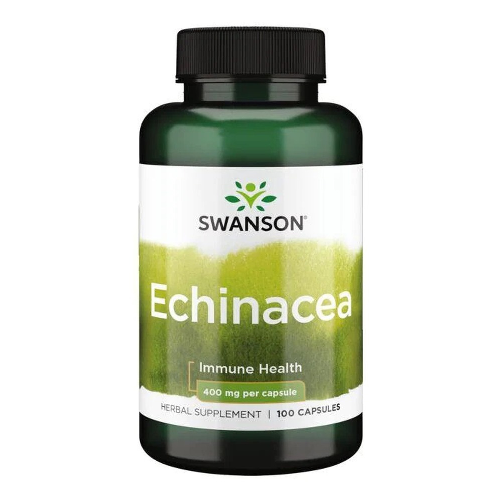Swanson Echinacea 400mg Jeżówka Wspomaga Organizm w Walce z Infekcjami 100 Kapsułek