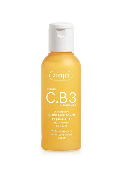 Ziaja Vitamin C.B3 Niacinamide Illuminating Face Toner 1% AHA PHA Vegan 120ml