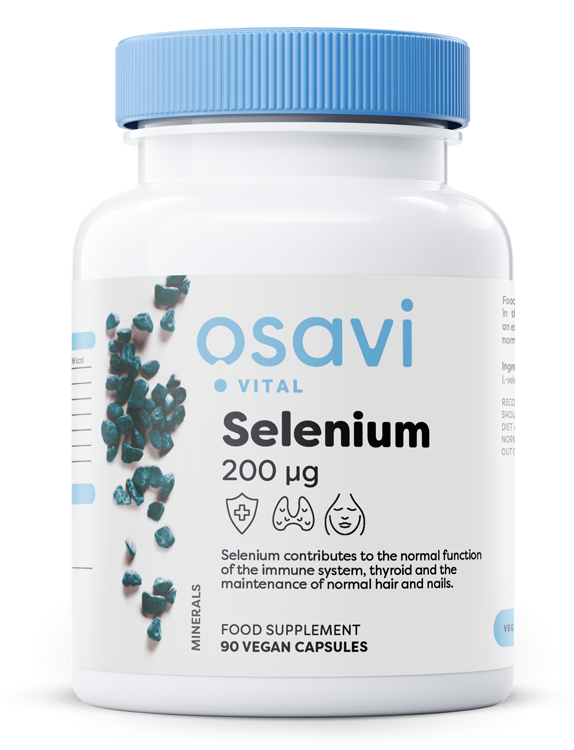 Osavi Selenium 200mcg 90 vegan caps for thyroid support