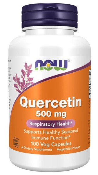 Now Foods Quercetin 500mg Kwercetyna Wspiera Odporność Organizmu 100 Kapsułek