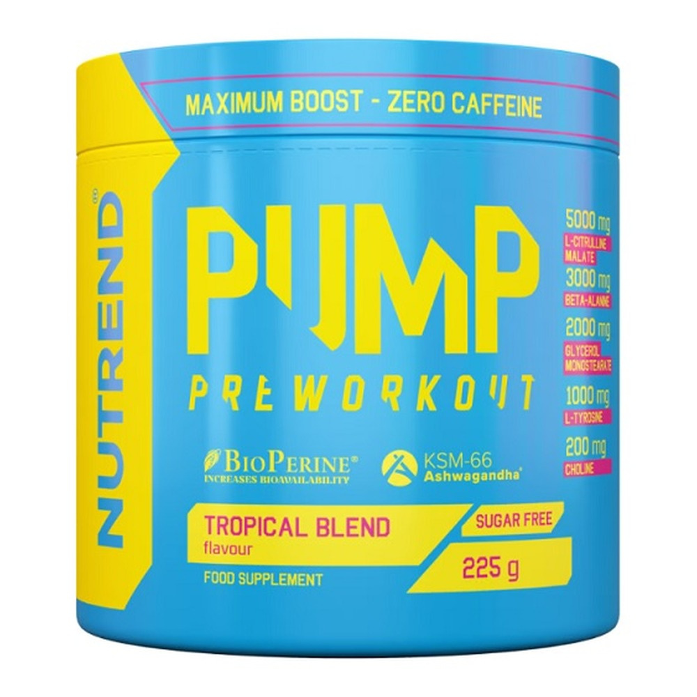 Nutrend Pump a Caffeine-Free Pre-Workout for Muscle Pump and Performance 225g